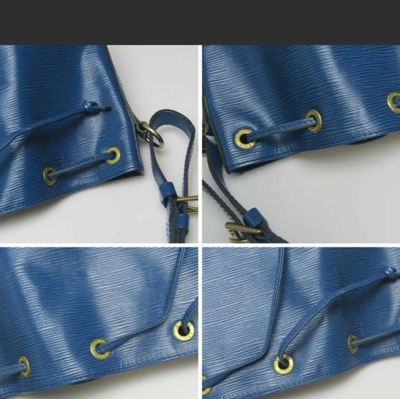 💋HP💋Authentic Louis Vuitton Epi Petit Noe Large Blue Gold - Picture 11 of 12